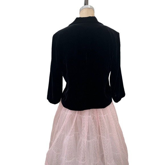 Vintage Mary McFadden Black Velvet Jacket Silk Rayon Blazer Sz Medium - Picture 4 of 8